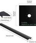 Stove Covers Set Eight Pcs 0.2mm 10.6x10.6 Inch Gas Range Protectors With Two Pcs 21 Inch Silicone Gap Covers dimensions illustration