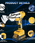 Cordless Metal Shears For 20V Max Power With 360 Degree Pivoting Head And Built In LED Light For Cutting Stainless Steel