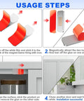 Installation steps for Ultra Thin Magnetic Cabinet Catches Set No Drill Self Adhesive For Doors And Drawers Invisible Kitchen Closures