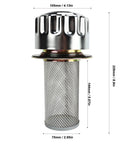 Oil Tank Filter Breather Cap For Hydraulic Systems With Fine Mesh Screen And Ten To Forty Micron Filtration Detachable Mesh