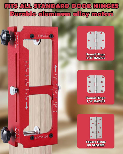 Door Hinge Jig And Door Lock Installation Kit Pro Combo Aluminum Router Template for hinge mortising and lock drilling options