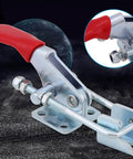 Heavy Duty Toggle Clamps 163kg Holding Capacity Latch Type Metal Clamps with red handle for welding and vehicle manufacturing