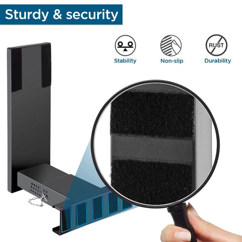Close-up of anti-skid surface on Sturdy Ladder Extender And Stabilizer For Stair Work, Adjustable 12.25 To 19.7 Inch Height