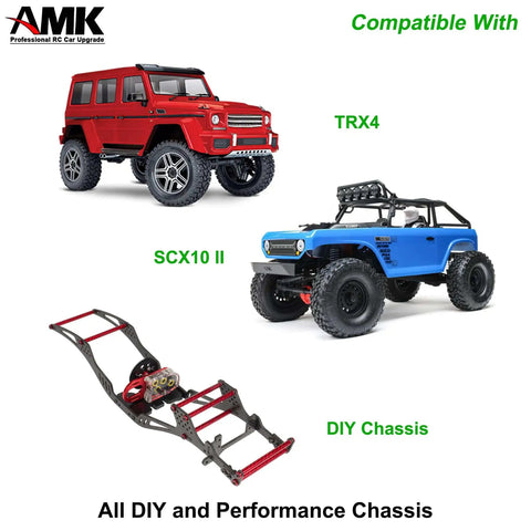Six Piece 67mm Carbon Fiber Bumper Tube Link Rods For One Tenth RC Crawlers LCG Chassis Body Support Bars Beef Up DIY Cheater Rigs Upgrade For Axial SCX10 II Element Enduro TRX4 TRX6 Purple compatible with RC models shown.