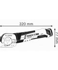 Pro Grade Hella Tough Cordless Electric Shears For Multi Material Cutting With Slick Lithium Ion Battery and Knockout Cutting Power For Carpet Pvc Leather Fabric dimensions of 320mm x 77mm