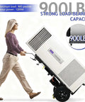 Powerful 1200W Electric Stair Climbing Dolly With Huge 900 Lbs Capacity helps move heavy appliances with ease.