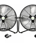 20 Inch High Velocity Floor Fan With 3 Speed Settings, Heavy Duty Metal Industrial Shop Fan for Commercial Spaces, 2 Pack