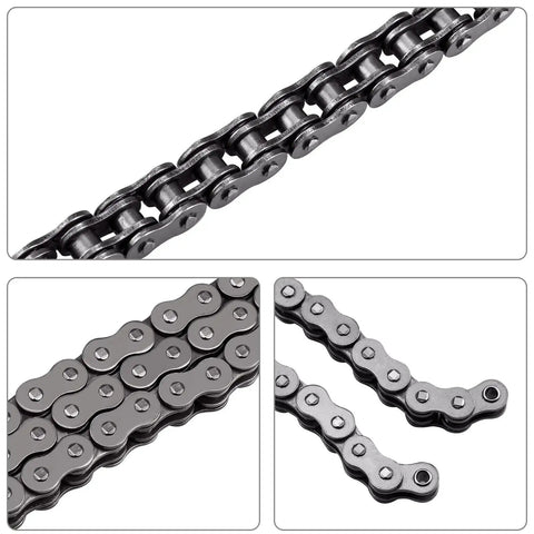 Heavy Duty O Ring Drive Chain And Drive Sprockets Kit For Warrior 350 YFM350X ATV 1989 2004 Gray Includes 520 O Ring Chain 40T Rear Sprocket And 13T Front Sprocket Replacement showing sections of gray 520 O-ring chain details