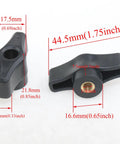 Four Pack Quarter Twenty Thru Knobs For T Track Woodworking Jigs featuring heavy duty ergonomic design and precise measurements.