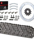 Heavy Duty O Ring Drive Chain And Drive Sprockets Kit For Warrior 350 YFM350X ATV 1989 2004 Gray Includes 520 O Ring Chain 40T Rear Sprocket And 13T Front Sprocket Replacement
