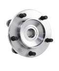 Plug-And-Play OEM Replacement Front Wheel Bearing And Hub Assembly With ABS Sensor For Toyota Sequoia 2008 To 2021 And Toyota Tundra 2007 To 2021 4L 4.6L 4.7L 5.7L Fits WH950006, front view showing bolt layout and finish