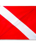 Dive Flag With Removable Stiffening Pole 20x24 Inches For Scuba, Spearfishing, And Freediving - US Legal Diver Down Flag, bright red and white