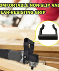 Auxiliary Front Grip Handle For Angle Grinder Polisher Fits 100 Different Grinders Non Slip ABS 110mm shown on angle grinder