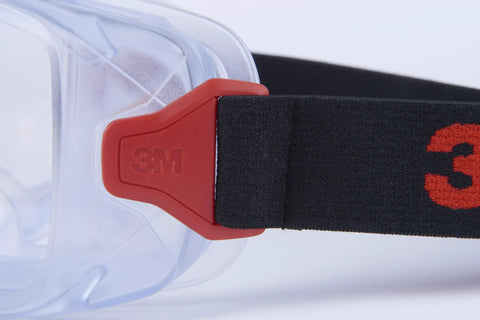 GoggleGear Eye Protection Goggles 3000 Series Clear Scotchgard lens with PVC shroud and premium strap detail