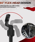 180-degree flex-head design of six piece long flex head crowfoot line wrench set with three eighths inch drive for injector and fuel line applications