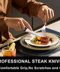 49 Piece Silverware Set With Drawer Organizer For 8 People Built Tough For Everyday Home Use Heavy Duty Cutlery With Steak Knives