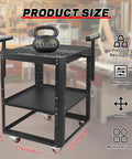 Heavy Duty Steel Power Tool Stand With Smooth Rolling Wheels And Height Adjustable Setup Handles Up To Five Hundred Fifty Pounds on display.