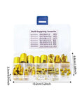 50 Pcs Self Tapping Thread Inserts Kit For Automotive Rail Transportation Beefed Up Durable Carbon Steel Construction With Rock Solid Wear Protection And Easy Installation For Heavy Duty Performance And Reliable Maintenance, assorted M3-M16 inserts in case