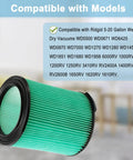 2 Pack VF6000 Replacement Filter For 5-20 Gallon Wet Dry Vacuums Fits WD5500 WD0671 WD6425 WD0970 WD7000 WD1270 WD1280 WD1450 WD1851