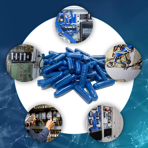 Gel Filled Wire Connectors For Low Voltage Splices Outdoor Waterproof Blue Color Code Crimp Bean Style Accepts Up To Four