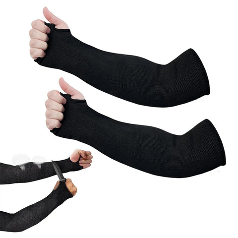 Next Level Cut Resistant Arm Sleeves With Thumb Loop Lock Down Forearm Protection Through Woodworking Gardening Kitchen Chops Heavy Metal Jobs Or Everyday Rig Grind