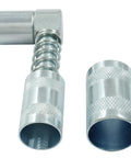 90 Degree Grease Coupler Adapter With Sleeves Heavy Duty Industrial Grade For Tight Spaces 3000 To 4500 PSI close-up view