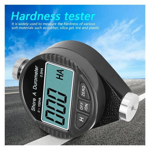 Zero Fluff Digital Shore A Durometer Hardness Tester With Clear LCD Screen For Testing Rubber Tires Silicone And Plastic Firmness, handheld design