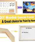Two Pack 16 By 20 DIY Wood Canvas Stretcher Bars Set For Stretched Canvas Frames with assembly hardware shown
