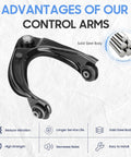 Front Upper Control Arm With Ball Joint Suspension Kit 2pc bolt-in black steel arm with bushings, ready for Mazda 6 Fusion MKZ replacement