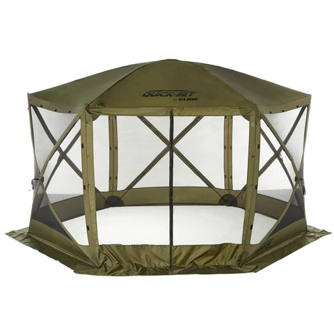Instant Setup Pop Up Screen Tent No Tool Setup 11.5 Ft 6 Person Bug Free Outdoor Shelter For Camping Patio Backyard Tailgating Sidelines And Family Fun Green Gazebo Canopy