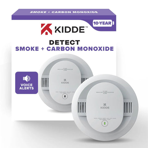 Smoke And Carbon Monoxide Detector With 10 Year Battery Power And Hardwired Interconnected Units 2 In 1 Fire Alarm Box