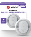 2 In 1 Smoke And Carbon Monoxide Detector With 10 Year Battery For Home Safety No Nonsense Protection Model 30CUD10 V 1 Pack Fast Smoke Detection 85 Decibel Alarm Red LED Indicator, front view on packaging