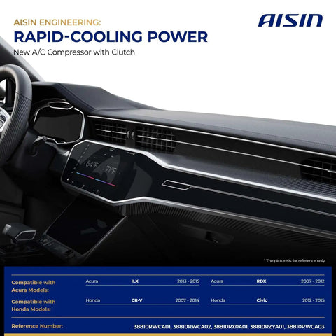 Interior view showing Badass Reliable Air Conditioning AC Compressor With Clutch for Honda and Acura models.