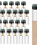 Top Shelf Blue Pool Cue Tips Replacement Kit With Ten Tough Plastic Cue Rings And Twenty Premium Genuine Leather Billiard Club Heads