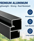 Heavy Duty Galvanized Steel Balcony Railing Extension Kit Rock Solid Fence Height Extender For Low Walls No Sweat Outdoor Setup Top Shelf Safety Guard, close-up of premium aluminum with waterproof features.