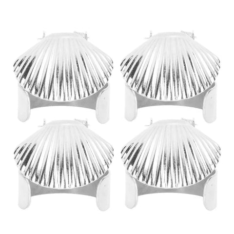 Automatic Candle Extinguisher Timer Kit With Self Extinguishing Tech For Cozy Home Vibes And Chill Lighting Easy Install Solid 4 Piece Gift Set, four silver iron extinguishers.