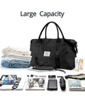 Versatile Travel Gym Bag For Women With Wet Pocket Carry On Duffle Tote Luggage For Gym Weekender And Overnight Trips Wide Main Compartment