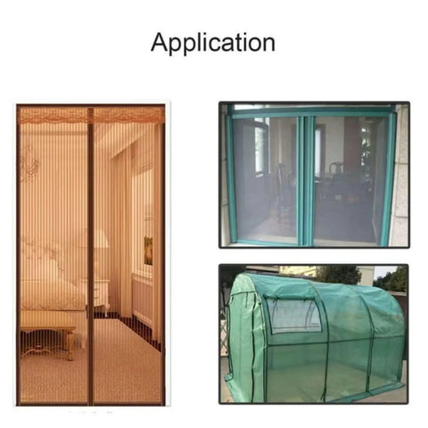 Strong Adhesive Window Screen Repair Tape With Fiberglass Mesh Patch installed on doors and greenhouse windows.