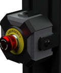 Emergency Stop Mount For Podium Kill Switch, USA Made Sim Racing Rig Bracket, Fits 4040 And 8020 Aluminum Profiles, red button