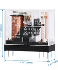 G2R 1A E DC12 General Purpose Relay SPST No 12 Volt DC 16 Amp PC Board Mount Relay with dimensions