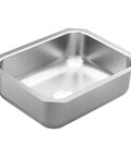 Undermount 23.5 Inch Single Bowl Stainless Steel Kitchen Sink, 20 Gauge, Noise Reducing SoundSHIELD shown from an angle