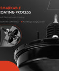 Built Tough Vacuum Brake Booster Direct Swap For Honda Civic Crx Del Sol 1988 To 1997 1.5L 1.6L showing black electrophoretic coating and bolts.