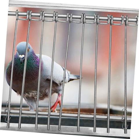 Steel Pigeon Cage Door With Secure Lock For Bird Loft Entry Gate, pigeon behind durable metal door in silver