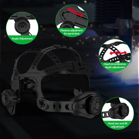 Adjustable headgear for Top-Notch Laser Welding Helmet With Large Viewing Window, Eye Protection For Welding, Cutting.