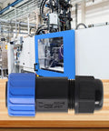 Beast Mode Waterproof M23 Connector With IP67 Rating For Outdoor Motorcycle And Ebike Charger Sockets featuring black and blue male plug design.