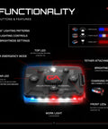 Elite Series Safety Light With Front And Rear Red Blue White Signals Rechargeable Magnetic Hands Free Wearable LED Flashlight