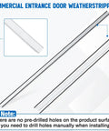 Heavy Duty Commercial Door Astragal Weatherstrip 2 Pack 42 Inch Tight Gap Seal Gasket For Shops Warehouses showing aluminum weatherstripping.