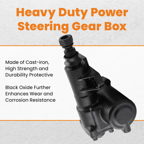 Heavy Duty Power Steering Gear Box made of cast iron, designed for durability, compatible with Toyota 4Runner and Pickup Trucks