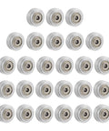 26Pcs 3D Printer Wheel Kit with Polycarbonate POM Pulleys and 625zz Bearings arranged in rows for Creality CR 10 Ender 3 Anet A8 Artillery X1.