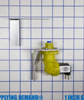 Ice Machine Water Valve Replacement Kit IH9121 000009121 With Brackets And Screws, 220/240V 50/60Hz 6W 1.8GPM, grid background.